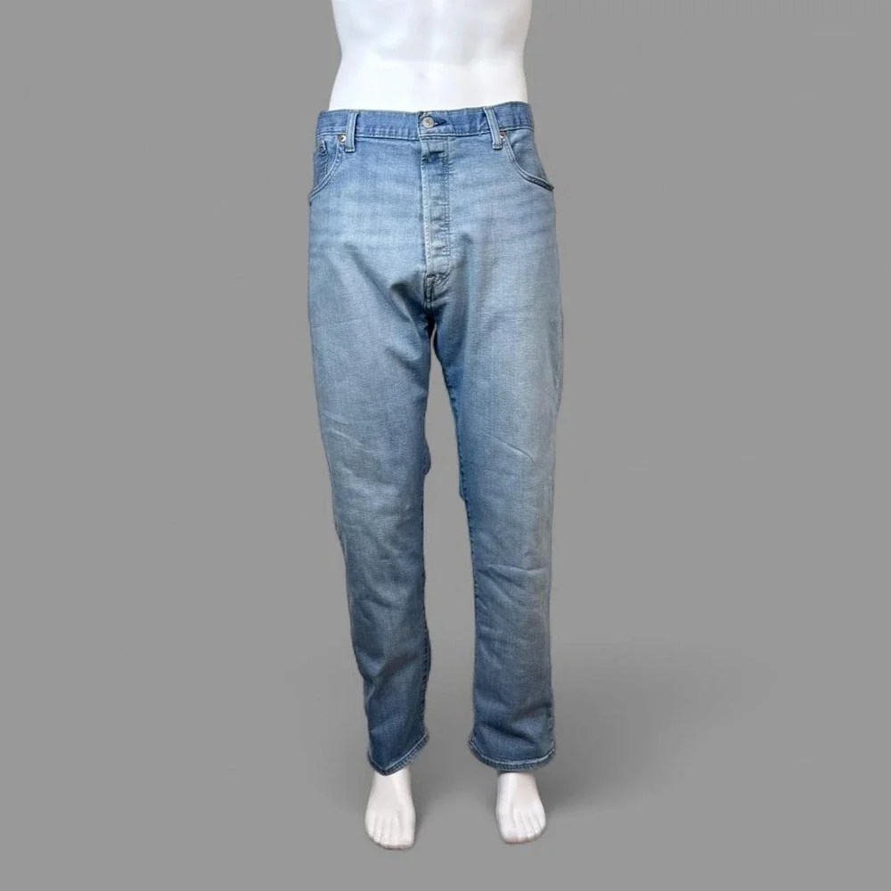 Levis 501 Original Fit Mens Jeans Light Wash Straight Leg W40 L32 Denim
